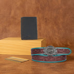 Premium Handcrafted Leather Wallet & Belt Combo Mens Luxury Gift Set