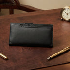 Premium Genuine Leather Long Wallet for Women with Multiple Card Slots & Zip Coin Pocket