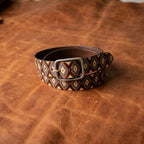 Unisex Handcrafted Tribal Pattern Belt With Durable Buckle Stylish Ethnic Casual Wear