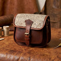 Womens Leather Hair-On Flap Crossbody Sling Bag Adjustable Strap