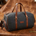 Premium Heavy-Duty Canvas Travel Duffel Bag with Shoe Compartment Weekender & Gym Bag