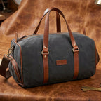 Premium Heavy-Duty Canvas Travel Duffel Bag with Shoe Compartment Weekender & Gym Bag