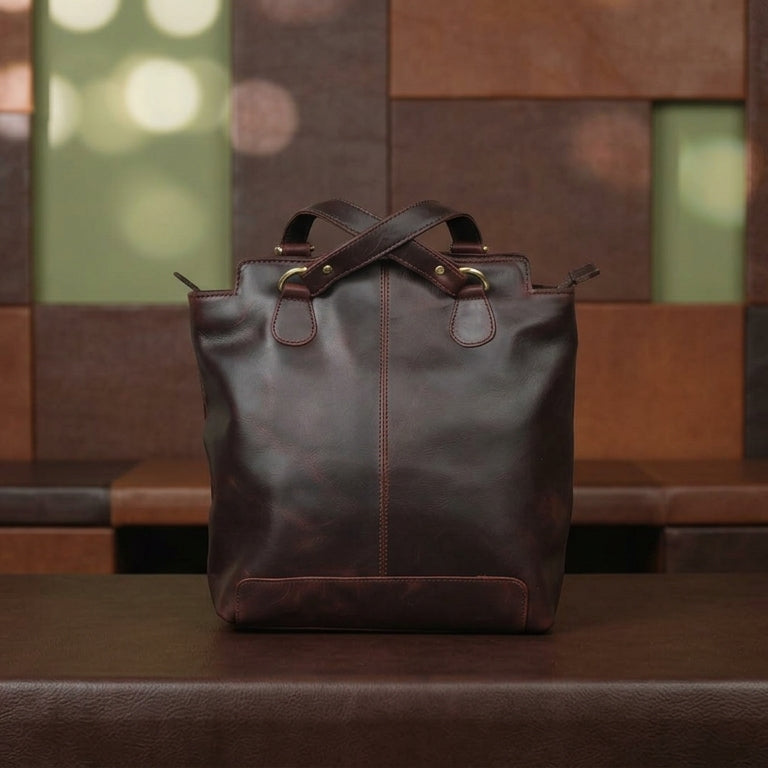 Premium Leather Unisex Backpack Everyday Travel & Office Use
