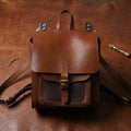 Premium Leather Everyday Backpack with Secure Flap Closure