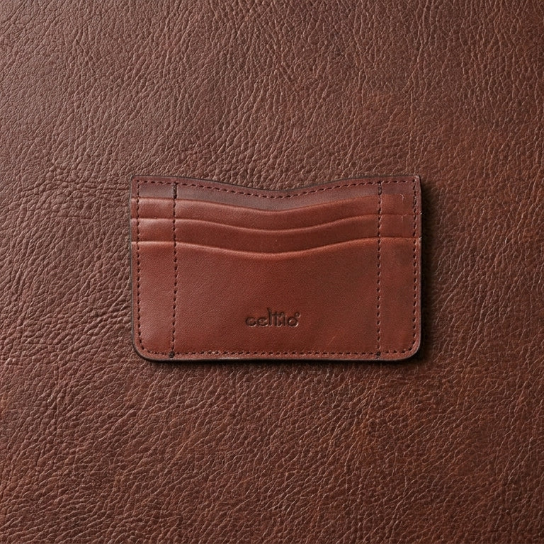 Elegant Brown Leather Card Holder: A Stylish Essential for Your Cards.ART:-LA-1463