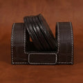 Elegant Leather Coasters for Office Use Stylish & Durable Desk Accessory Art: LC-03