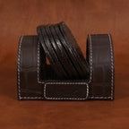 Elegant Leather Coasters for Office Use Stylish & Durable Desk Accessory Art: LC-03
