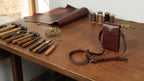 Brown Leather Mobile Pouch with Detachable Sling Stylish & Functional Crossbody Case.LA-1428