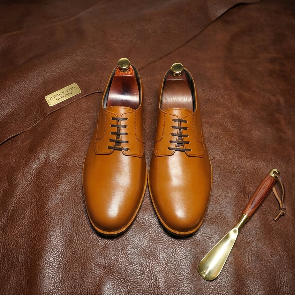 Wide Toe Box Plain Derby