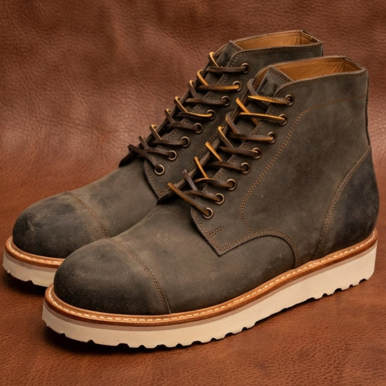 Men’s Waxed Suede Cap-Toe Field Boot – Goodyear Welted
