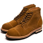 "Timber" Suede Cap-Toe Boot — Goodyear Welted