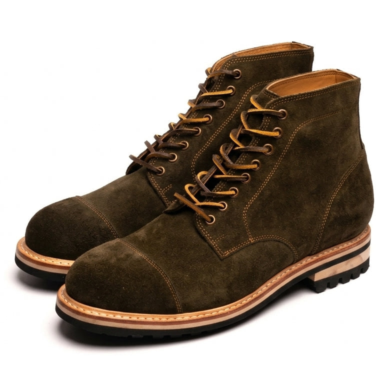 Suede Cap-Toe Service Boot - GoodYear Welted