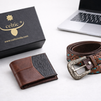 Designer Belt & Contemporary Wallet Combo |Premium Leather Collection