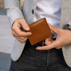 Premium Genuine Leather Bi-Fold Wallet with Zip Coin Pocket & Card Slots