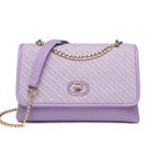 Lavender Luxe Chain Shoulder sling Bag with Textured Flap