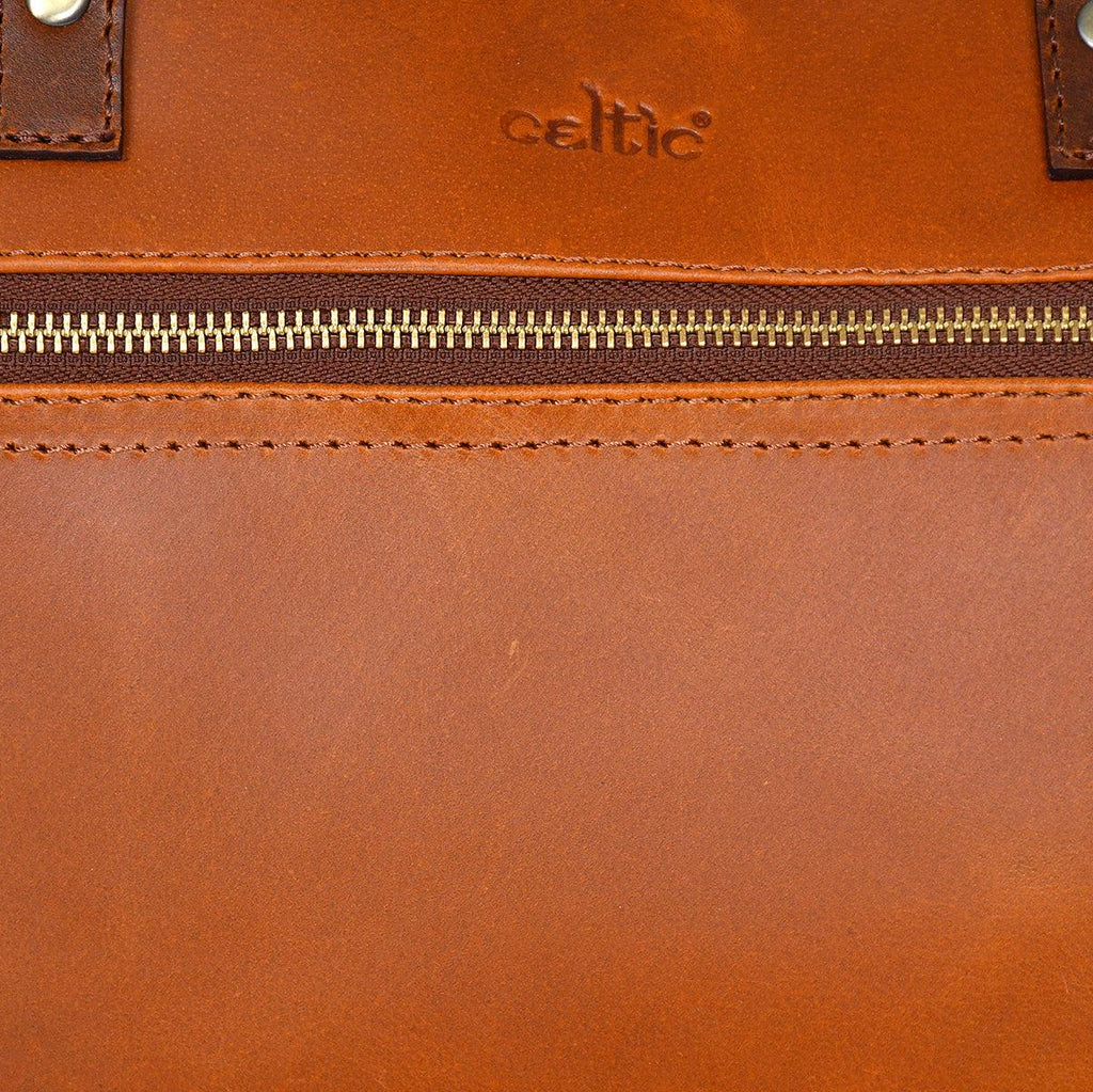 Premium Genuine Leather Business Messenger Laptop Bag