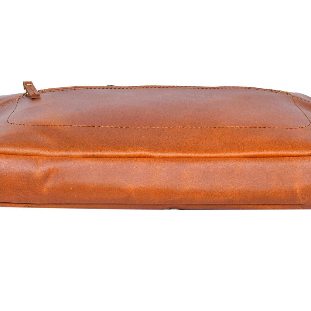 Premium Genuine Leather Business Messenger Laptop Bag