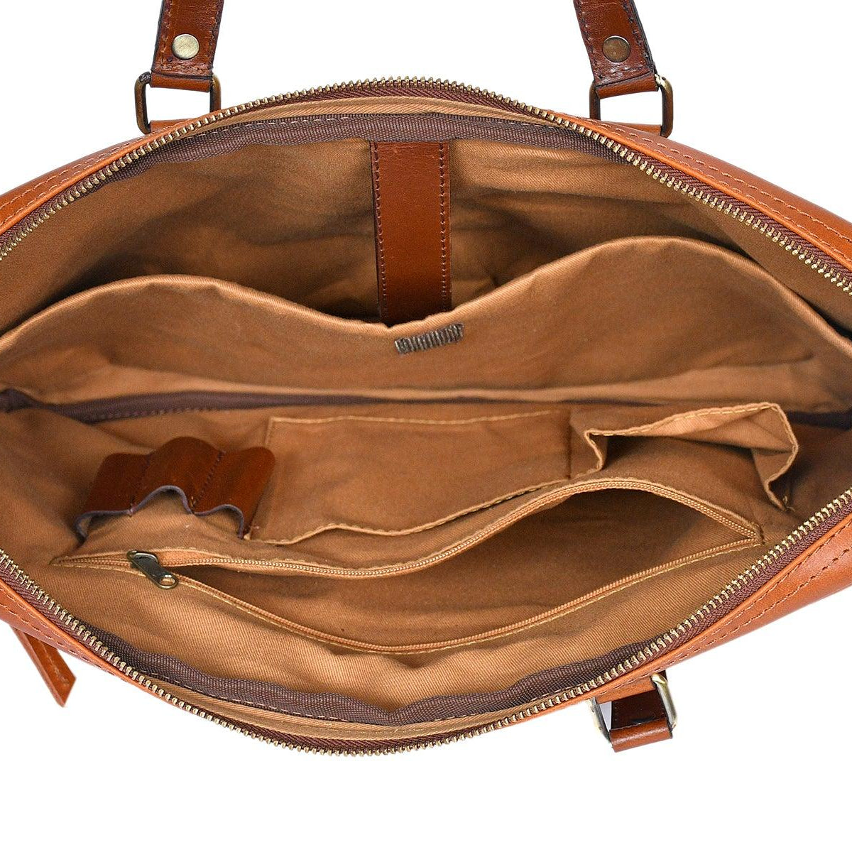 Premium Genuine Leather Business Messenger Laptop Bag