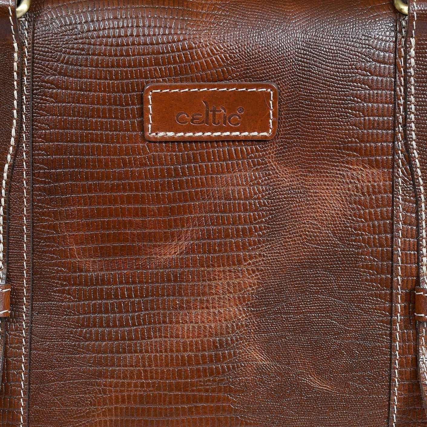 Premium Export-Quality Croc Texture Leather Travel Duffel with Detachable Strap & Zip Compartments