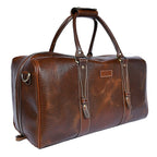 Premium Export-Quality Croc Texture Leather Travel Duffel with Detachable Strap & Zip Compartments