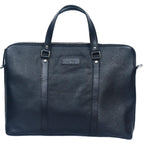 Premium Full-Grain Leather Laptop & Work Bag with Detachable Shoulder Strap