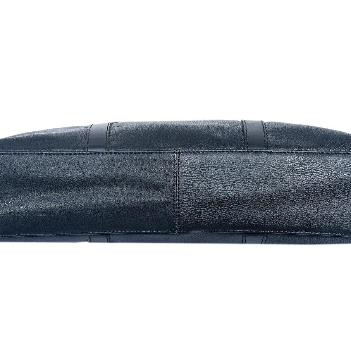 Premium Full-Grain Leather Laptop & Work Bag with Detachable Shoulder Strap