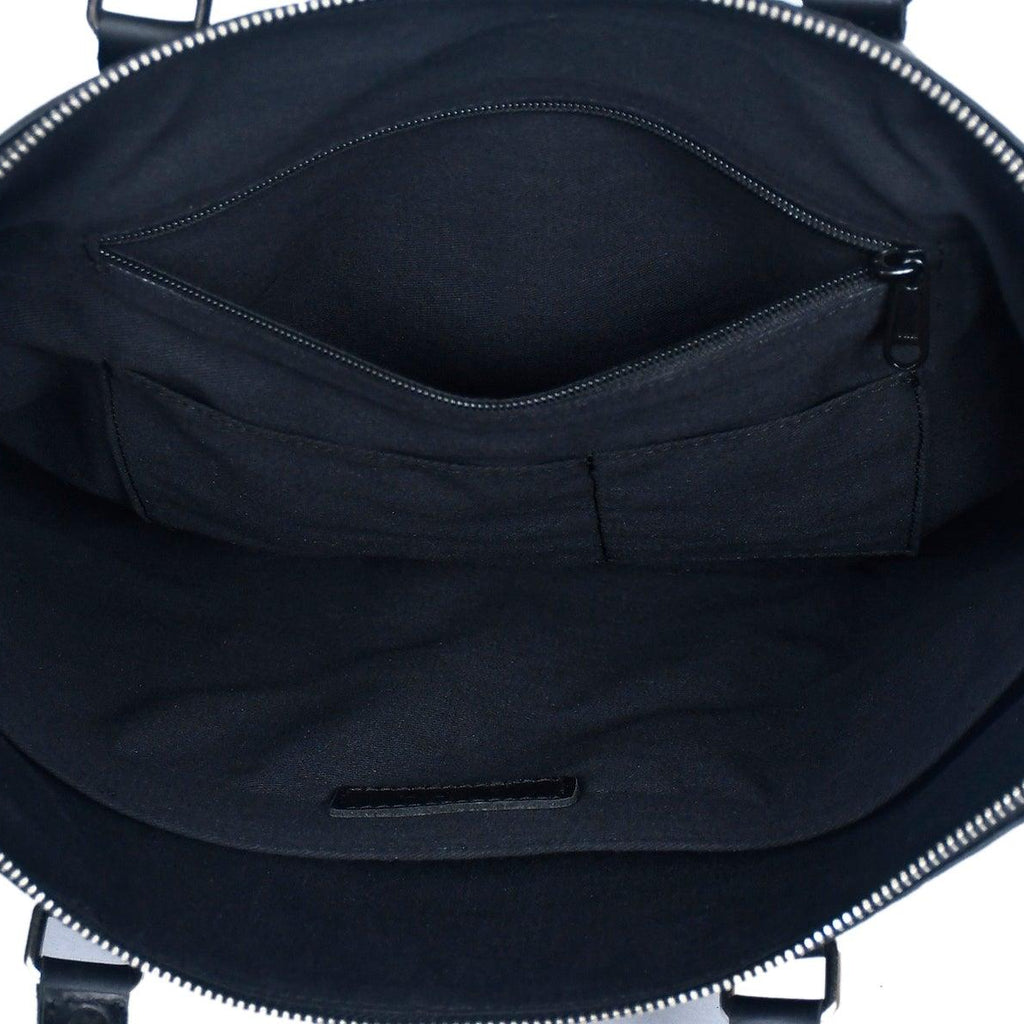 Premium Full-Grain Leather Laptop & Work Bag with Detachable Shoulder Strap
