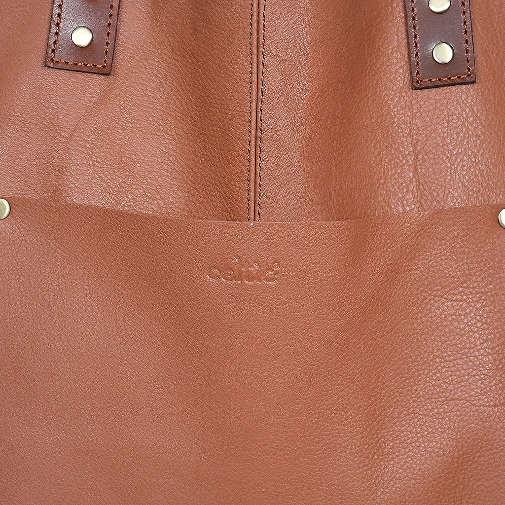 Premium Genuine Leather Minimalist Everyday Tote Bag