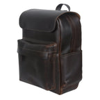 Full-Grain Leather Backpack with Structured Body and Spacious Main Compartment