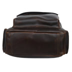 Full-Grain Leather Backpack with Structured Body and Spacious Main Compartment