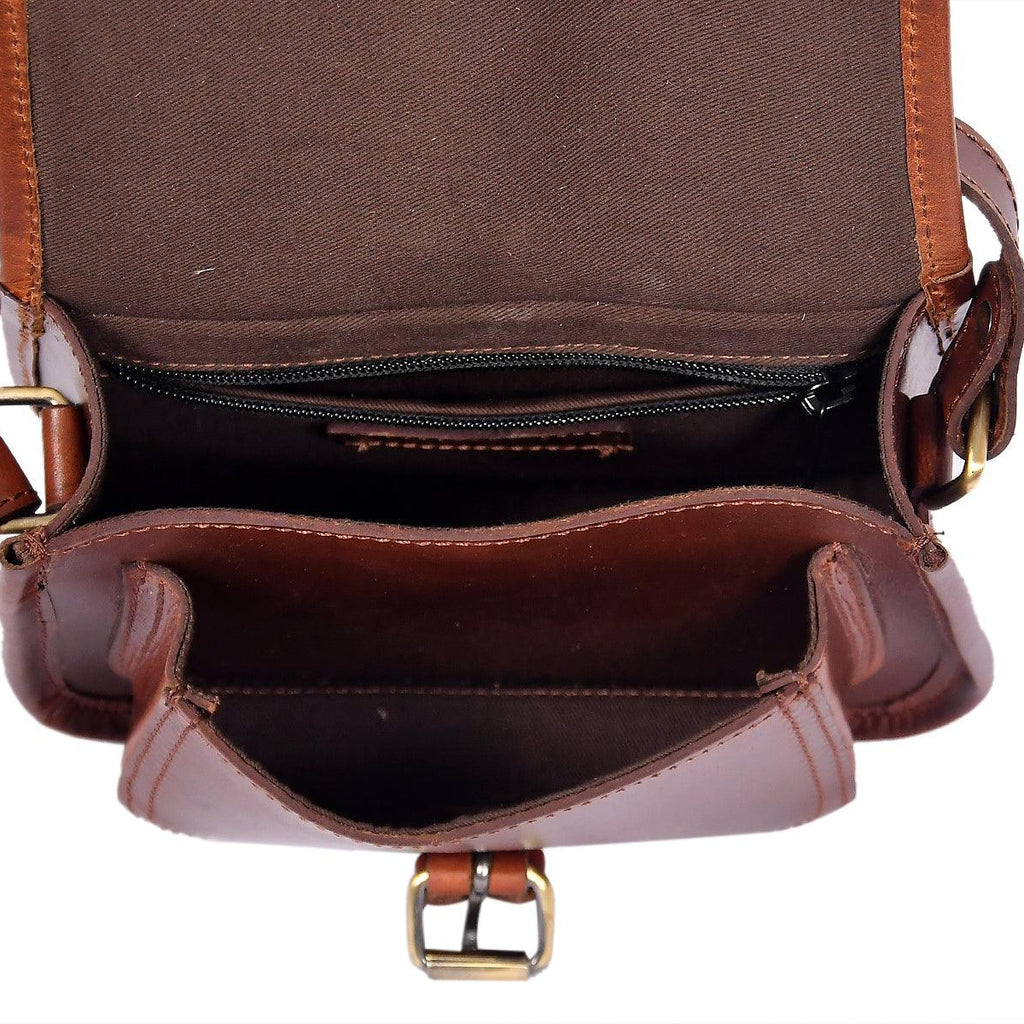 Womenƒ?????s Leather Hair-On Flap Crossbody Sling Bag ƒ????? Adjustable Strap