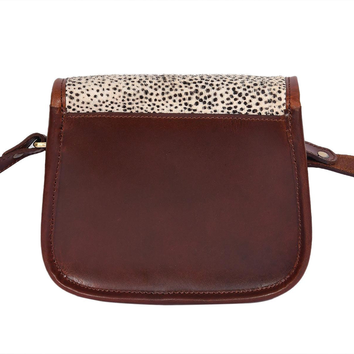 Womenƒ?????s Leather Hair-On Flap Crossbody Sling Bag ƒ????? Adjustable Strap