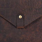 Vintage Croc-Textured Brown Leather Crossbody Sling Bag