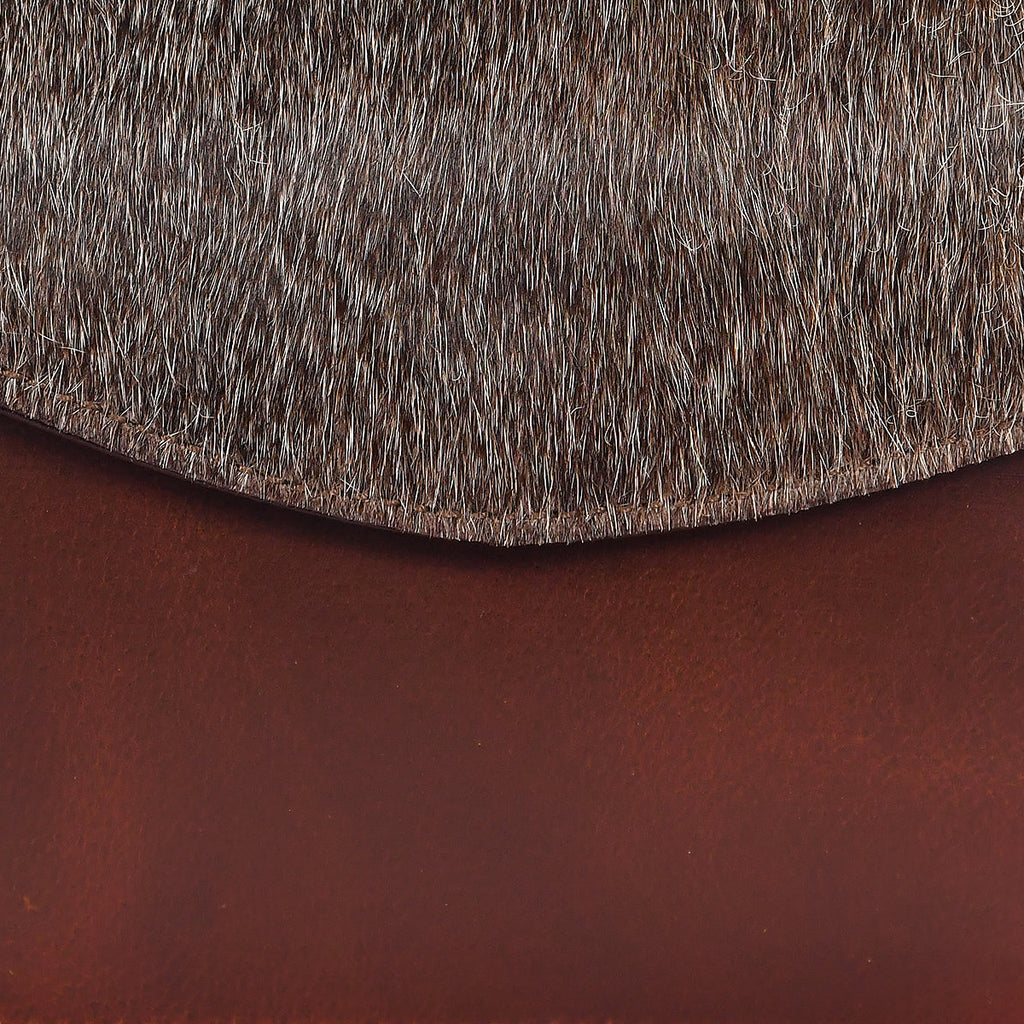 Premium Brown Leather Hairon Sling Bag – Lightweight Everyday Crossbody