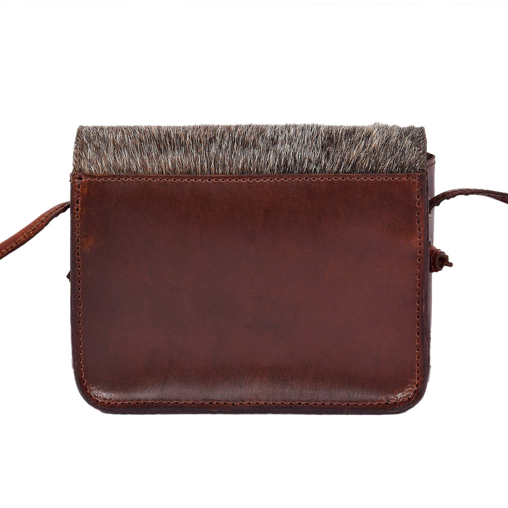 Premium Brown Leather Hairon Sling Bag – Lightweight Everyday Crossbody