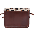 Leopard Print Hair-On Leather Crossbody Bag – Compact & Stylish Everyday Sling