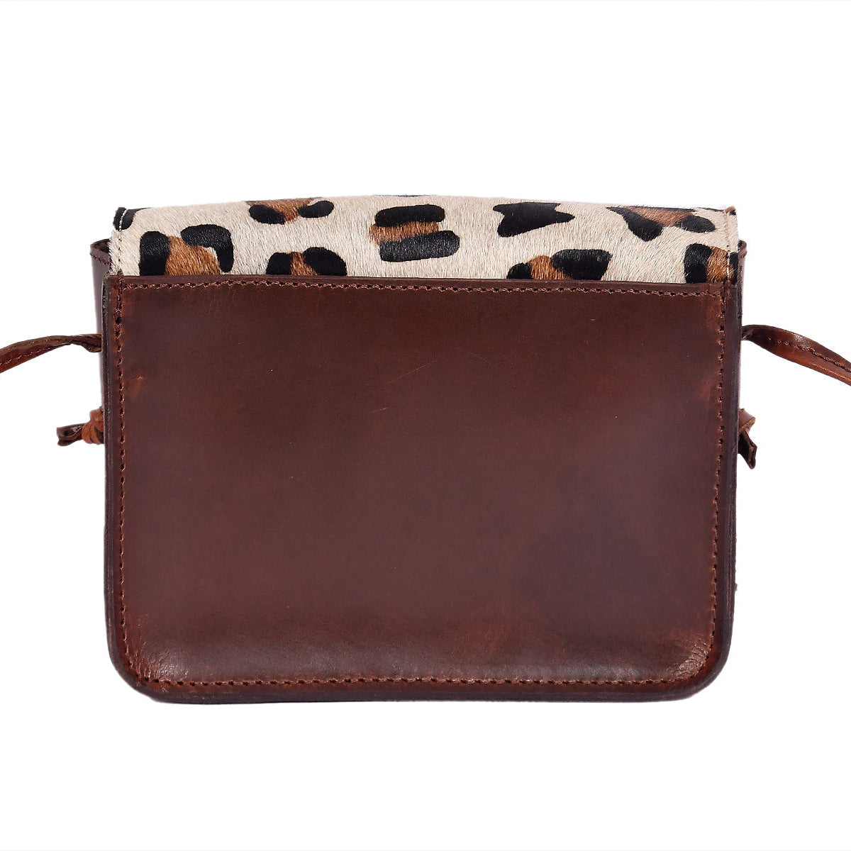 Leopard Print Hair-On Leather Crossbody Bag – Compact & Stylish Everyday Sling