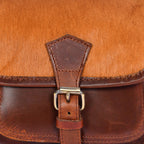 Slim Genuine Leather Crossbody  Sling Bag with Buckle Pocket & Multiple Compartments
