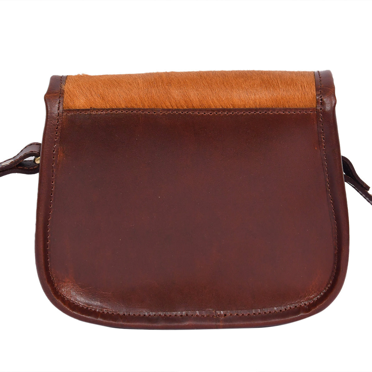 Slim Genuine Leather Crossbody  Sling Bag with Buckle Pocket & Multiple Compartments