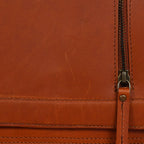 Premium Leather Crossbody Bag with Smooth Grain Texture & Organized Interior