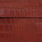 Croc-Embossed Leather Dopp Kit | Travel Toiletry Organizer with Top Zip & Front Pocket