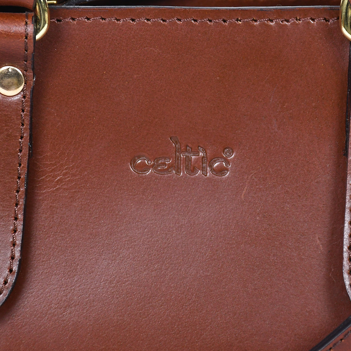Premium Genuine Leather Structured Handbag with Multi-Compartment Zip Closure
