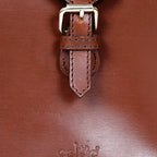 Premium Genuine Leather Structured Handbag with Top Handle & Zip Closure