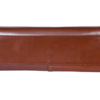 Premium Genuine Leather Structured Tote Handbag with Dual Zip Compartments.