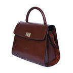 Premium Structured Leather Handbag with Top Handle & Crossbody Strap