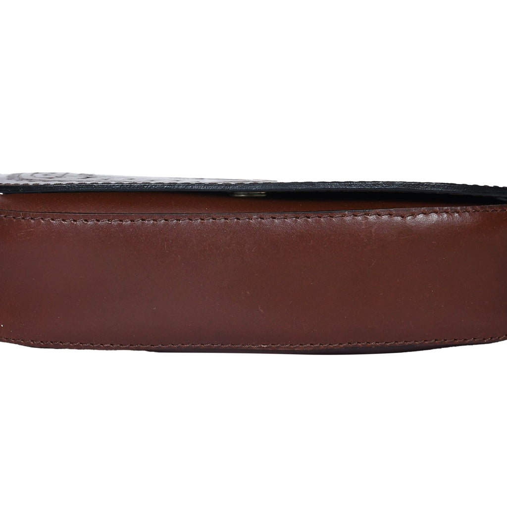 Premium Embossed Leather Chain Sling Bag | Handcrafted with Magnetic Closure