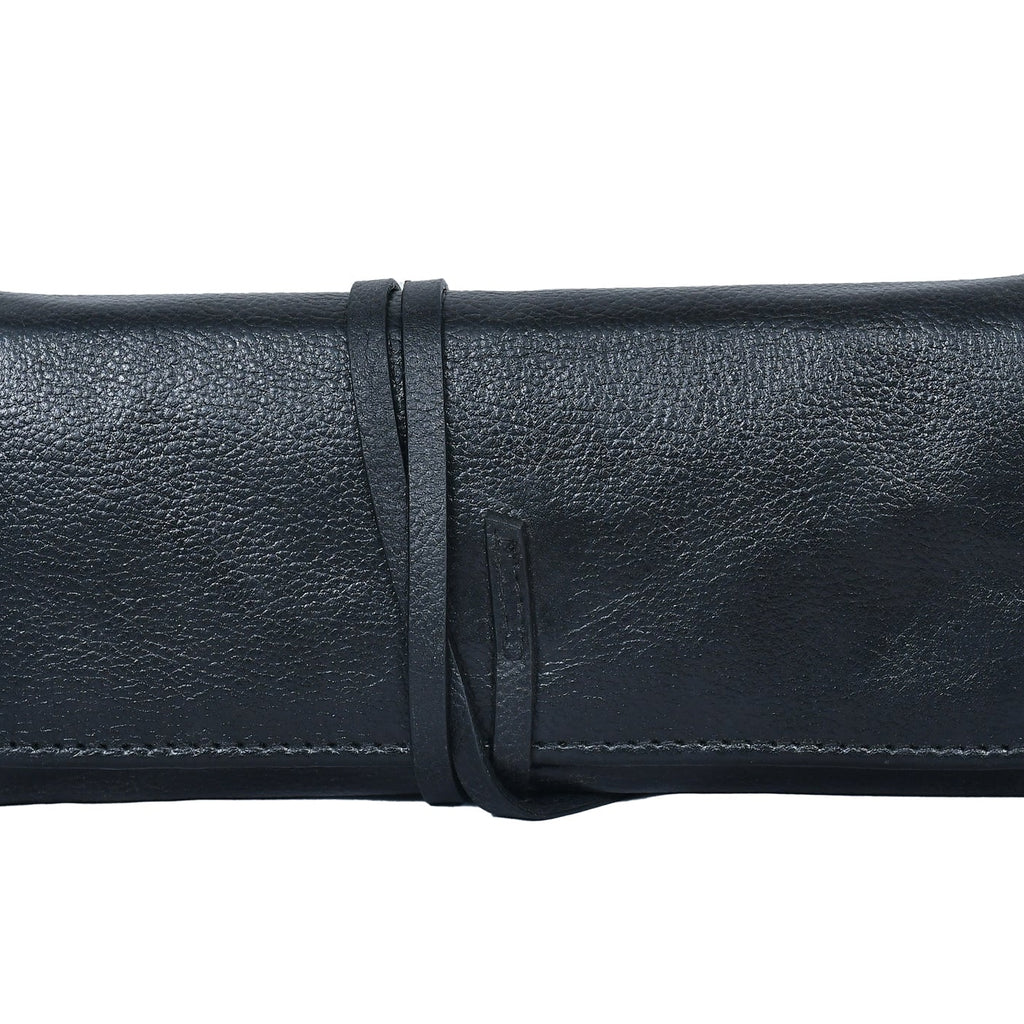 Premium Export Leather Travel Clutch| Multi Card Holder with Secure Wrap Strap