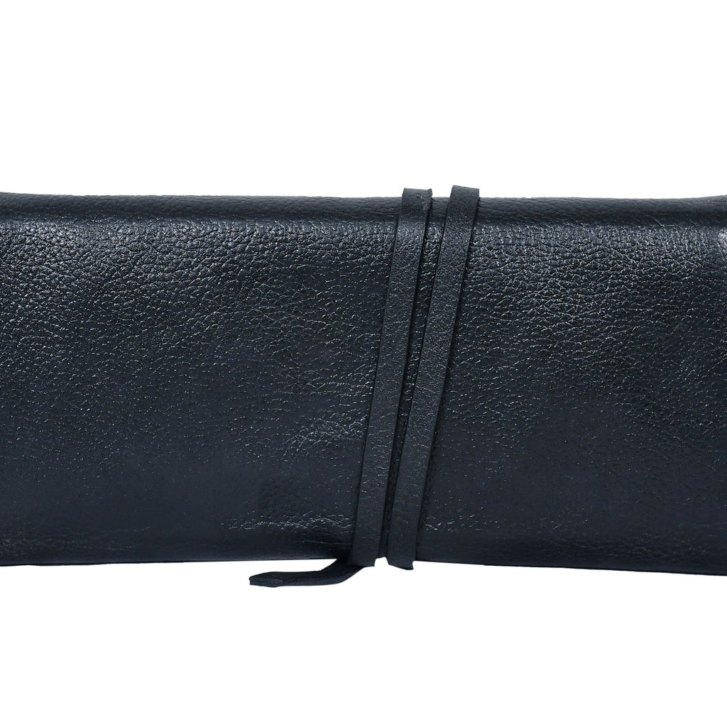 Premium Export Leather Travel Clutch| Multi Card Holder with Secure Wrap Strap
