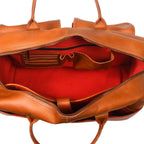 Unisex Leather Messenger & Travel Satchel Bag with Adjustable Shoulder Strap