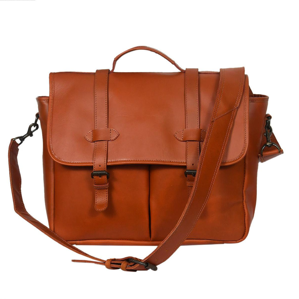 Premium Leather Satchel Sling Bag for Office & Everyday Use with Adjustable Strap